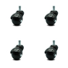 Service Caster 2 Inch Gloss Black Hooded Grip Ring Ball Casters, 4PK SCC-GR01S20-POS-GB-716-4